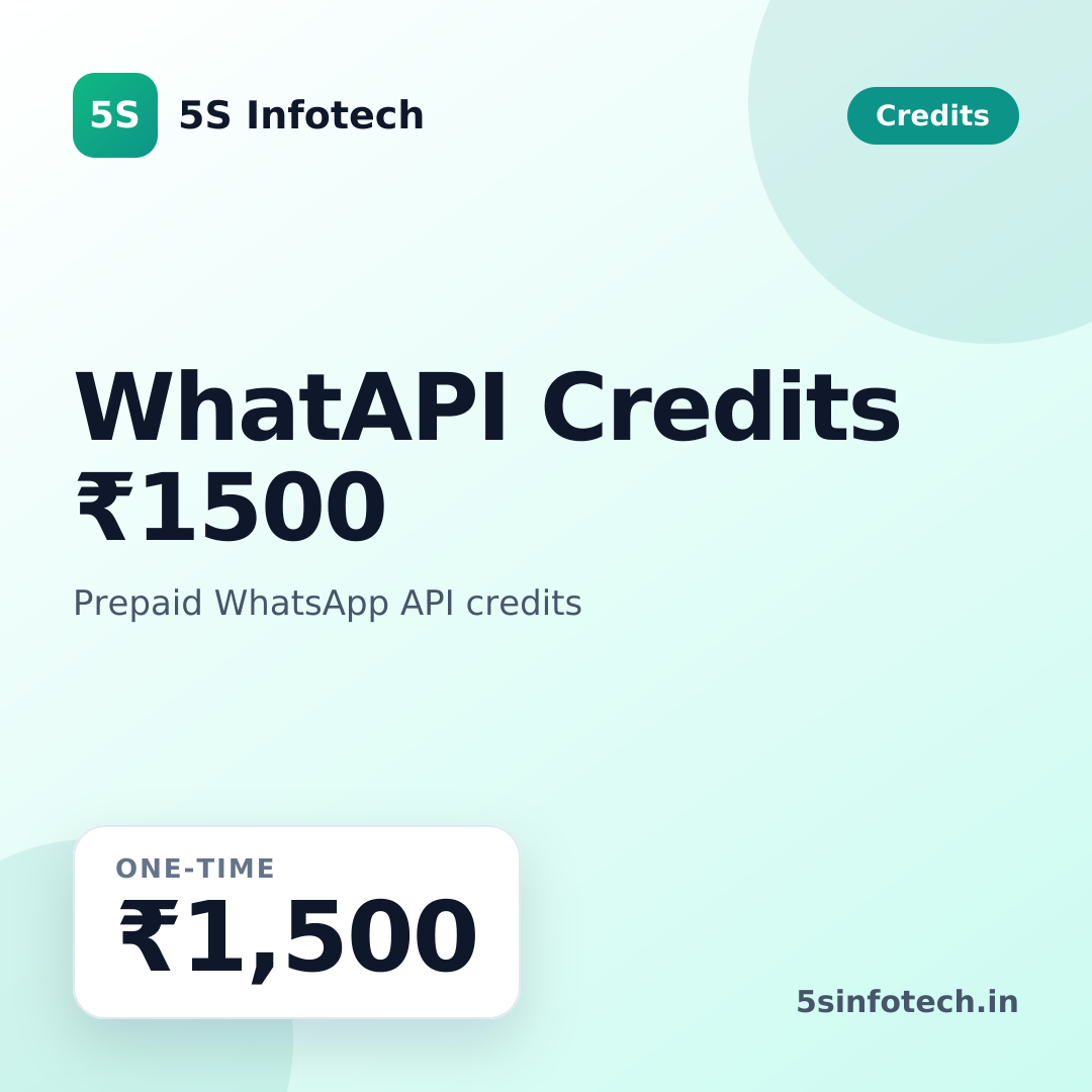 WhatAPI Credits ₹1500